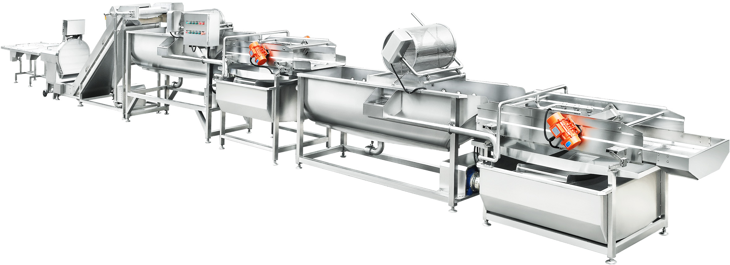 大型全自动叶菜净菜加工清洗线