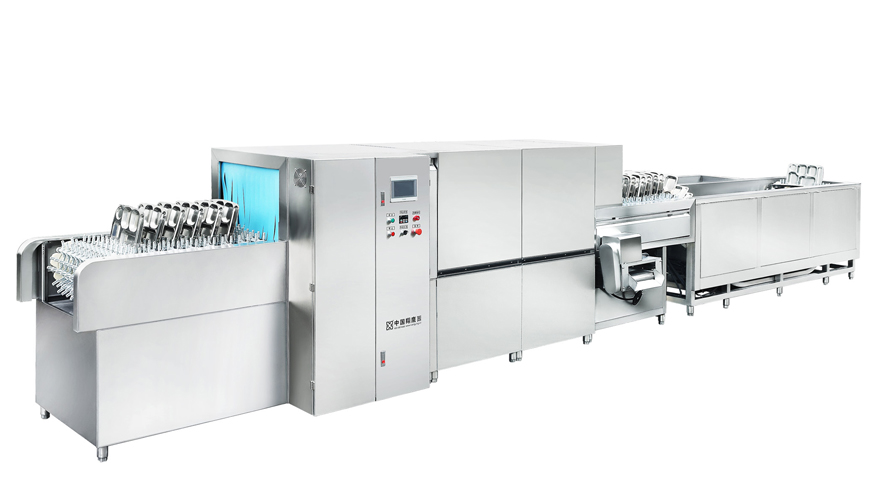 自动除渣餐具餐盒清洗线