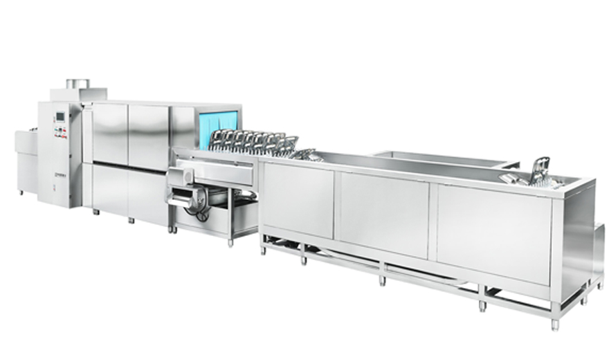 自动除渣餐具餐盒清洗烘干线