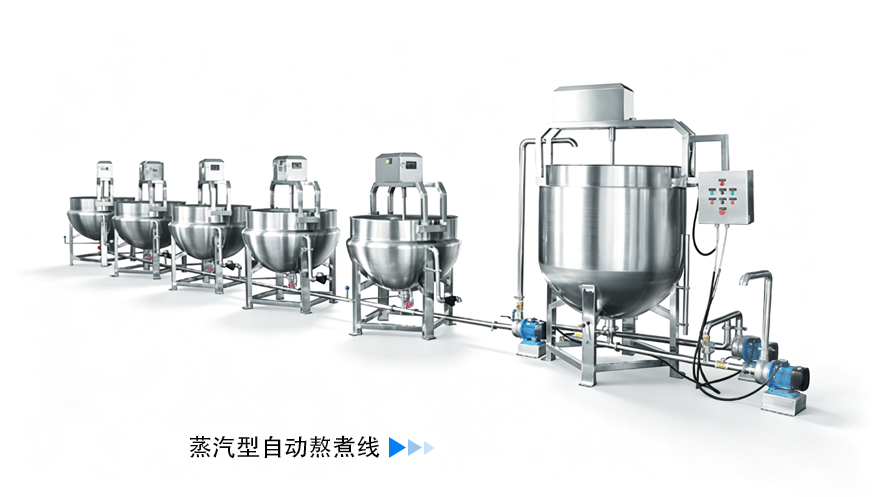 蒸汽型自动熬煮线