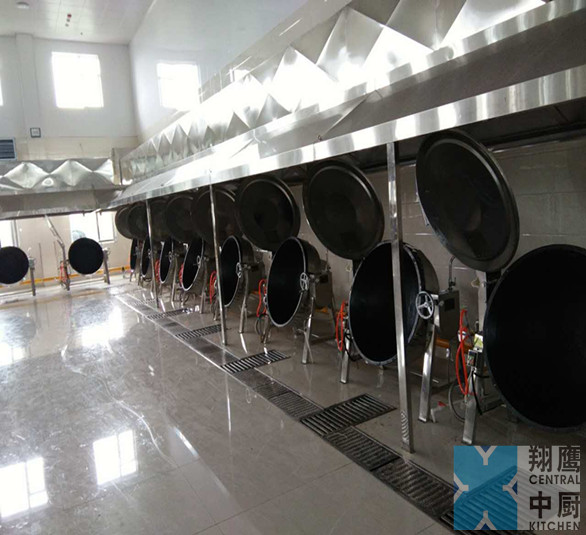 中韩合资青岛亿康源配餐 - 翔鹰中央厨房设备山东案例