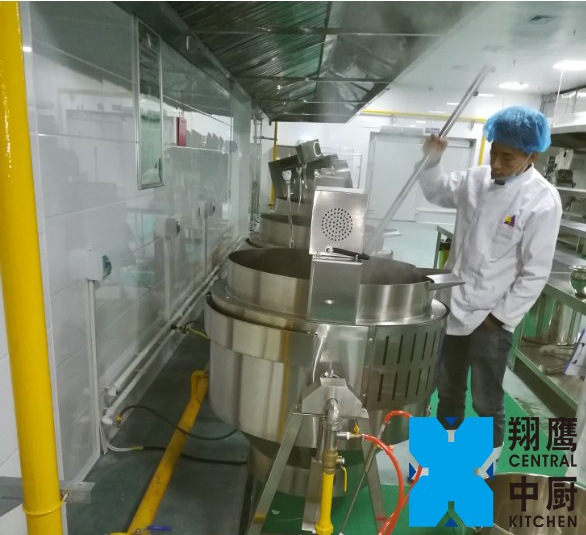 甘肃省大型中央厨房——甘肃紫金，翔鹰中央厨房设备甘肃案例